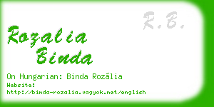 rozalia binda business card